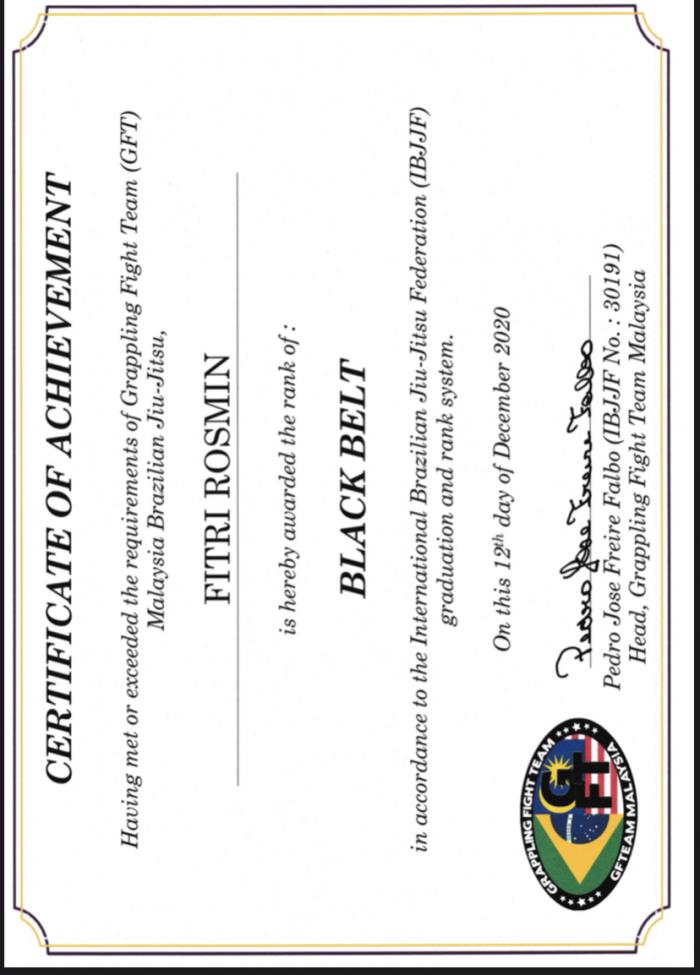 Black belt · December 11, 2020 · Promoted by Pedro Falbo