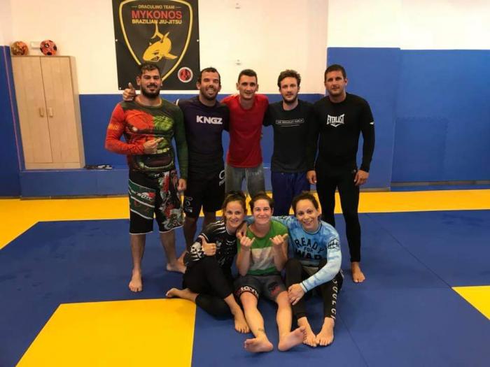 Summer 2018, Mykonos Draculino Team with professor Bloutis
