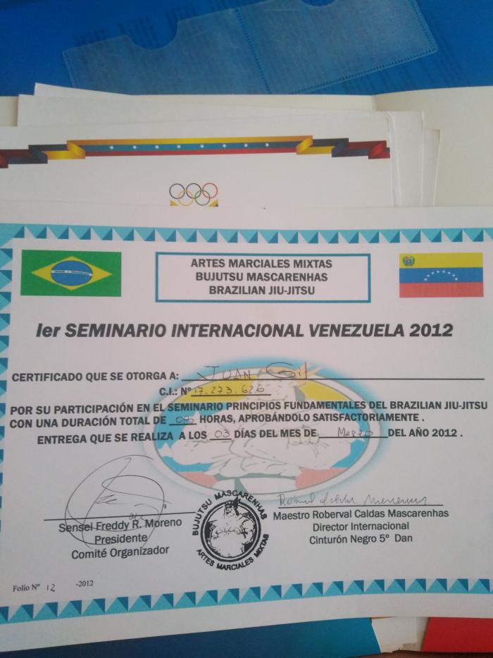 Blue belt · March 3, 2012 · Promoted by Roberval caldas mascarenhas faixa presta 5 streps team mascarenhas Manaus-Venezuela