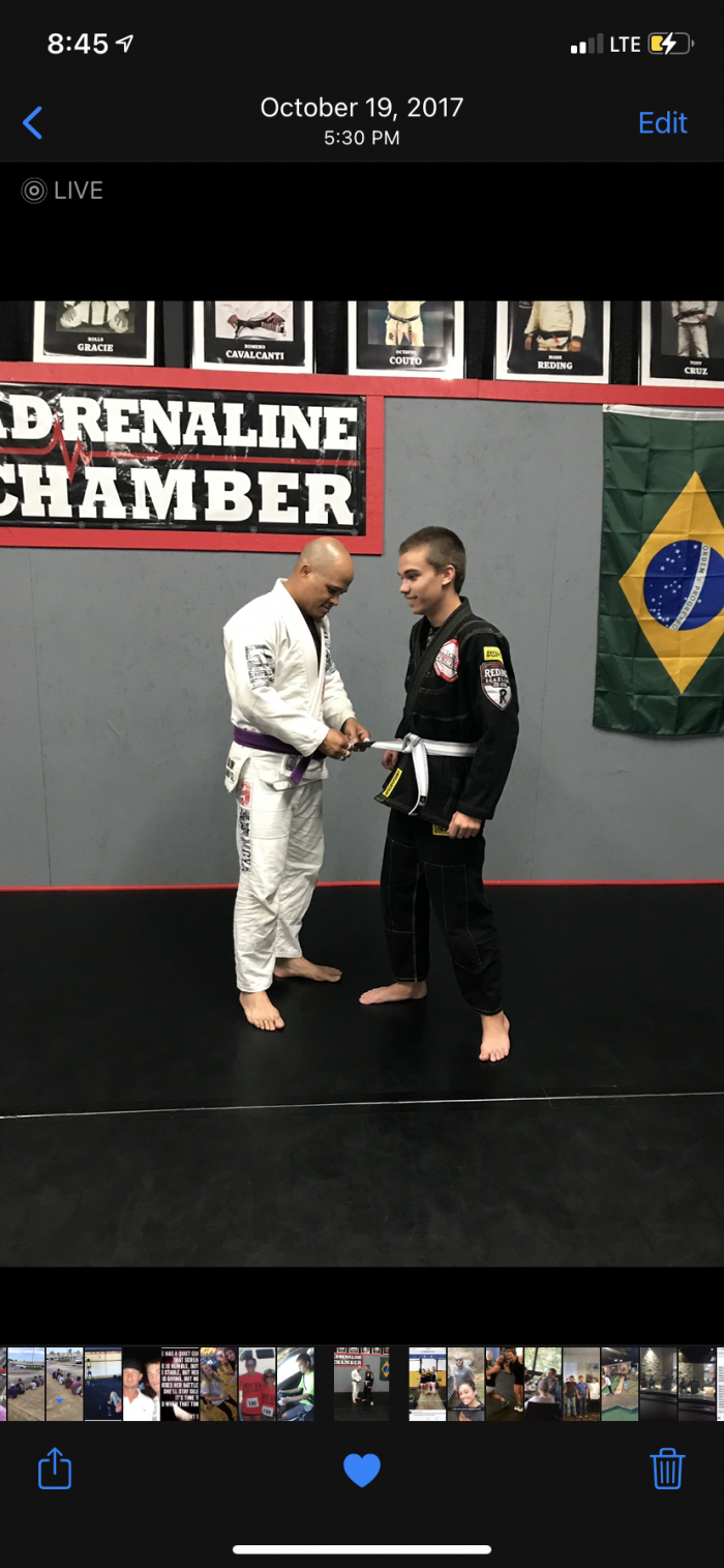 Gray belt · December 17, 2016 · Promoted by Tony Cruz
