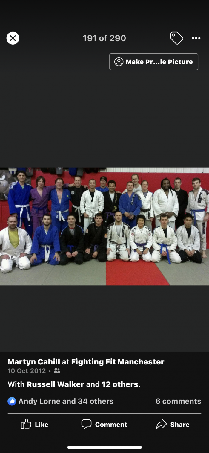 Blue belt · October 10, 2012 · Promoted by Martyn Cahill