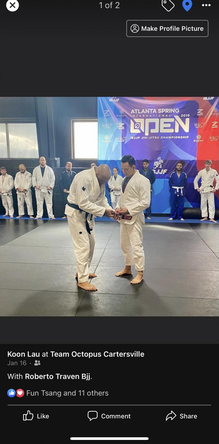 Black belt 2nd degree from professor Traven