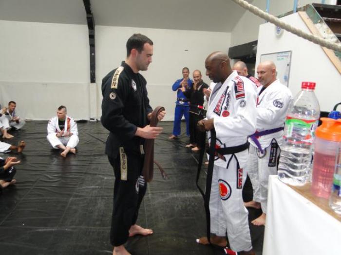 Black belt promotion by Prof David Onuma 2013