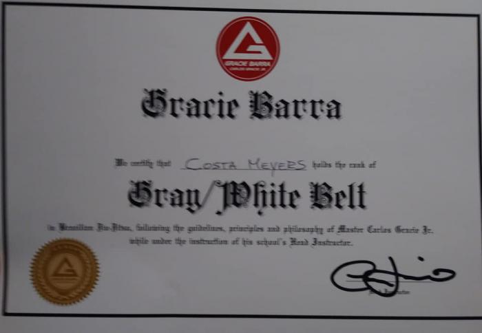 Gray belt · February 6, 2021 · Promoted by Tony Lainovic