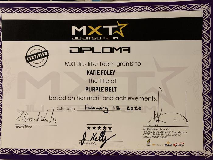 Purple belt · February 12, 2020 · Promoted by Maximiano Trombini