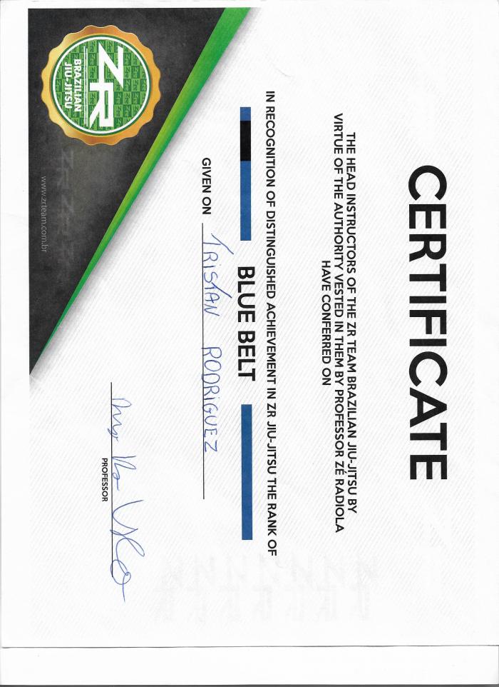 Blue belt · December 5, 2020 · Promoted by Diego Dias Ramalho