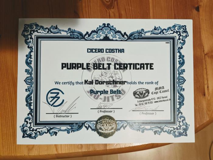 Purple belt · October 30, 2020 · Promoted by Silvio Cavans
