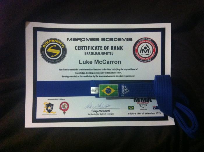 Blue belt · January 14, 2013 · Promoted by Thiago Stefanutti