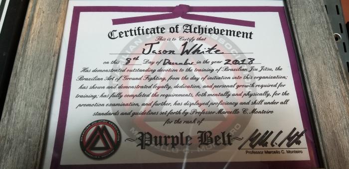 Purple belt · December 8, 2018 · Promoted by Marcello Monteiro