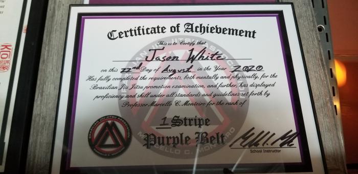 Purple belt · December 8, 2018 · Promoted by Marcello Monteiro