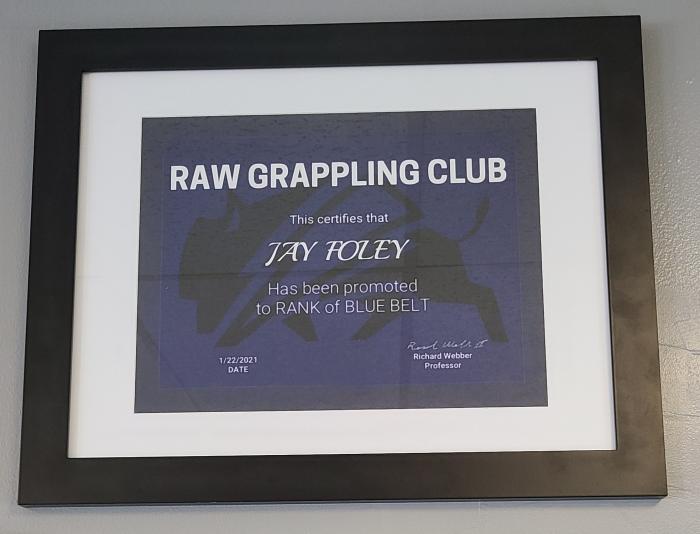 Blue belt · January 22, 2021 · Promoted by Richard Webber