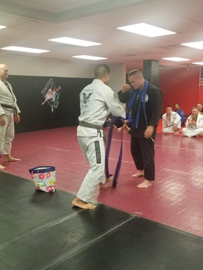 Purple belt · October 26, 2018 · Promoted by Professor Justin Jacobs