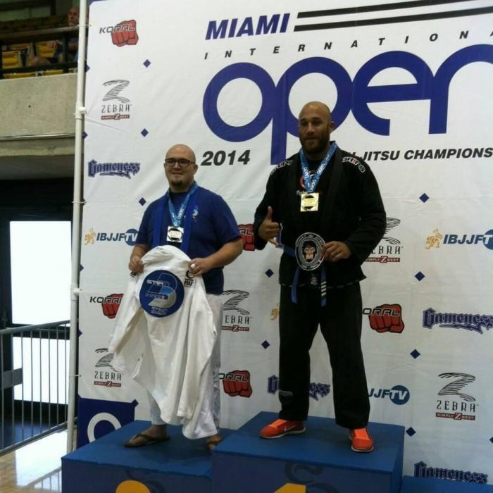 2nd place at blue belt ultraheavy at the Miami Open, 2014