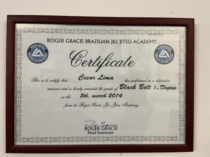 Black belt 1st degree · March 5, 2014 · Promoted by Roger Gracie