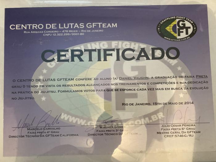 Black belt · March 14, 2014 · Promoted by Julio Pereira