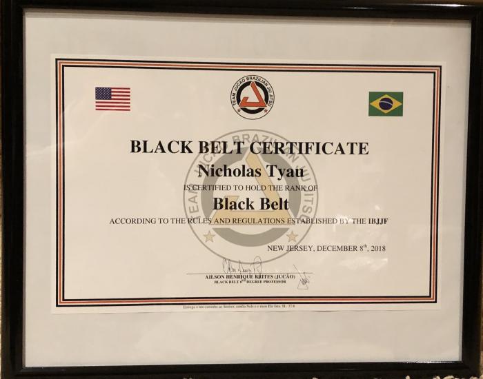 Black belt · December 8, 2018 · Promoted by Ailson “Jucao” Brites