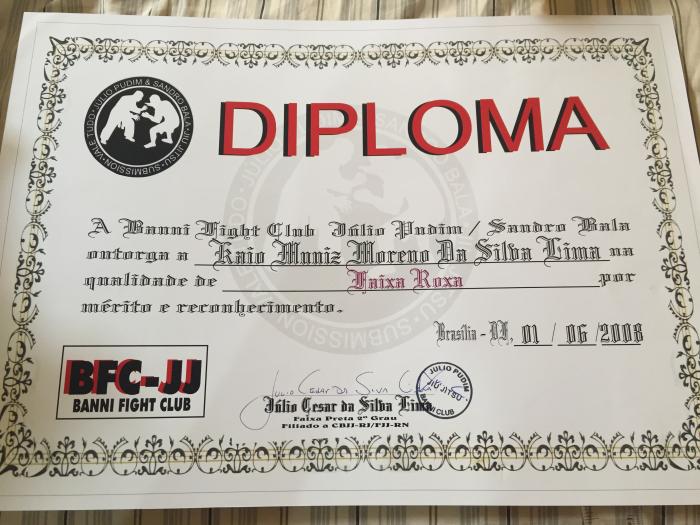 Purple belt · June 1, 2008 · Promoted by Júlio Cesar da Silva Lima