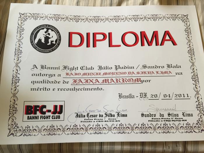 Brown belt · April 20, 2011 · Promoted by Júlio Pudim