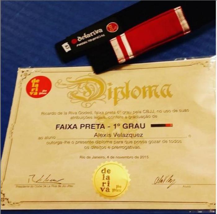 Black belt 1st degree · November 4, 2015 · Promoted by Ricardo De La Riva
