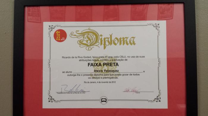 Black belt · November 4, 2012 · Promoted by Ricardo De La Riva