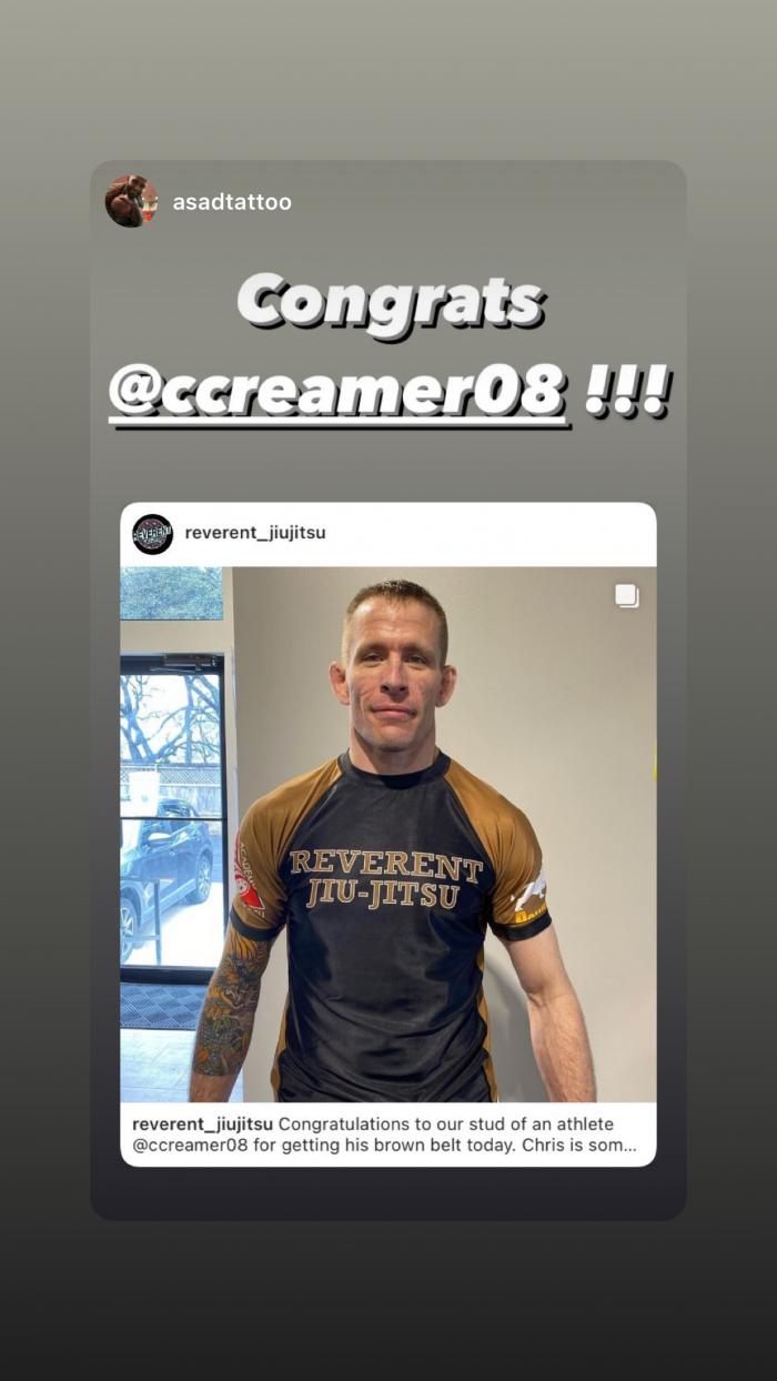 Brown belt · March 13, 2021 · Promoted by Jason Stanley Claunch