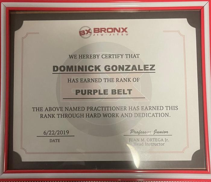 Purple belt · June 22, 2019 · Promoted by Junior Ortega