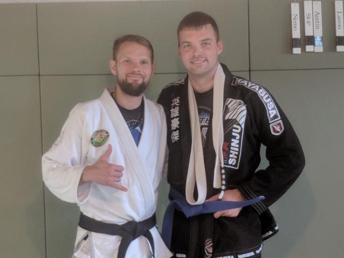 Blue belt · December 9, 2017 · Promoted by Chris Bumgarner