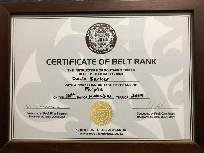 Purple belt · November 16, 2019 · Promoted by Pina Simpson