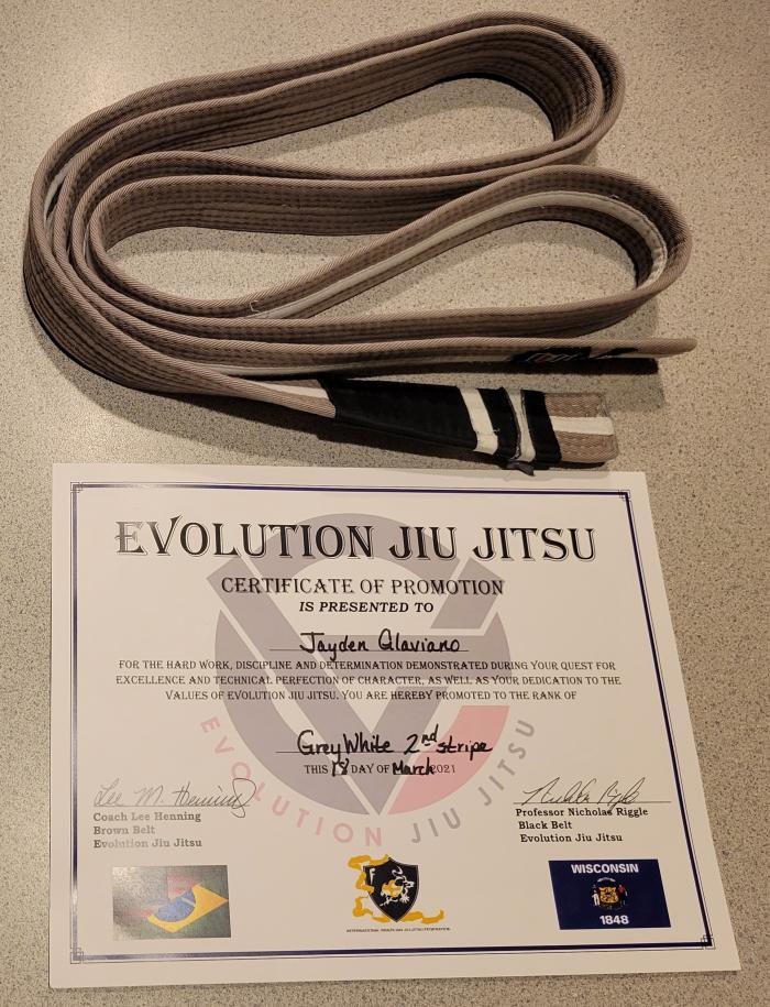 Gray belt · September 24, 2020 · Promoted by Nicholas Riggle Jr