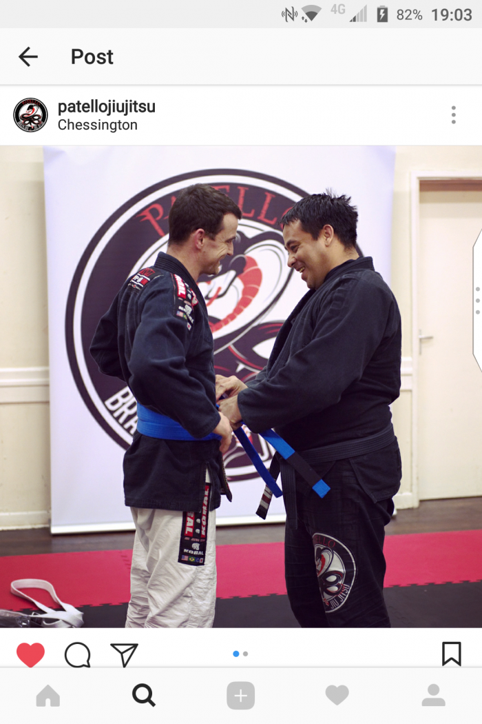 Blue belt · January 11, 2018 · Promoted by Rodolfo Patello