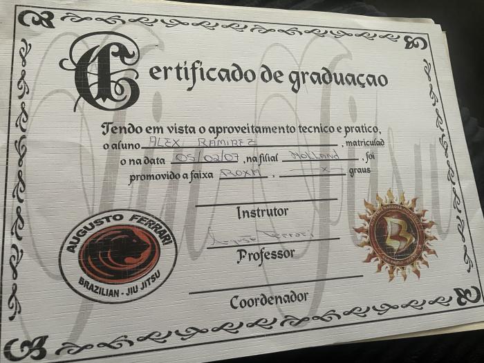 Purple belt · February 5, 2007 · Promoted by Augusto Ferrari