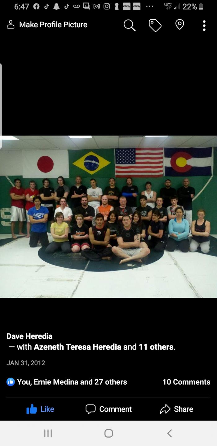 Blue belt · August 1, 2010 · Promoted by Dave Heredia