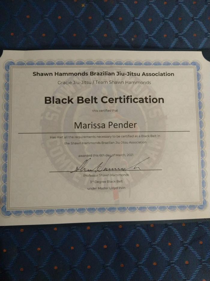 Black belt · March 6, 2021 · Promoted by Shawn Hammonds