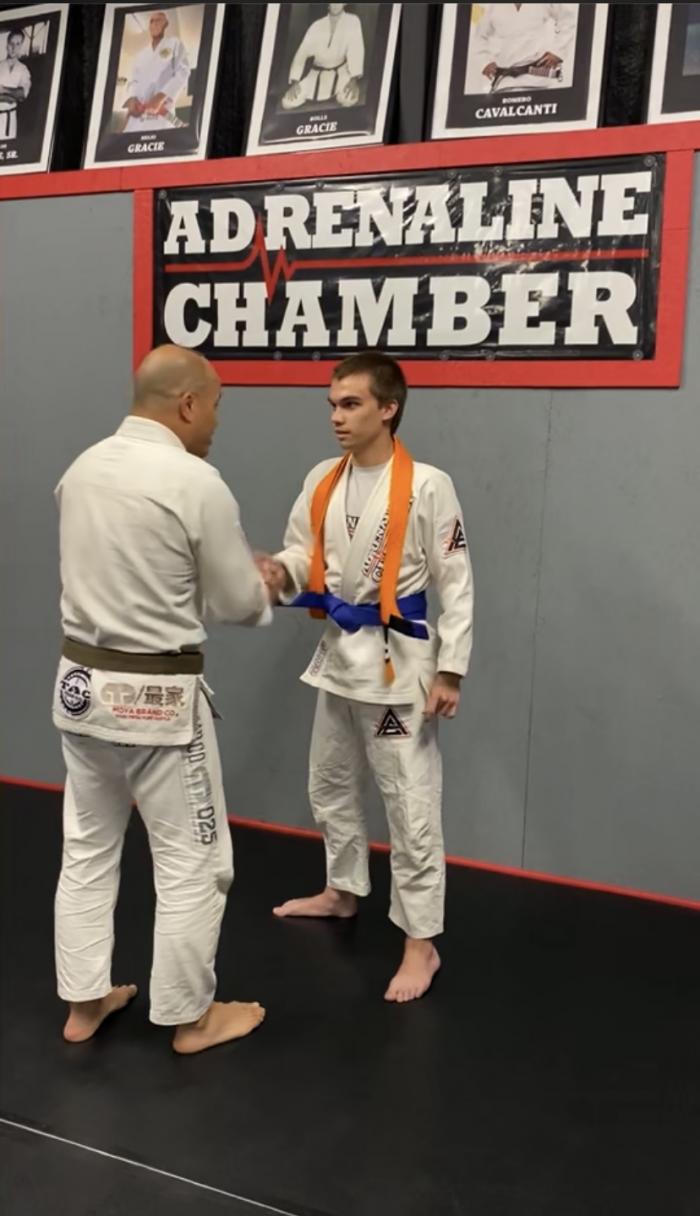 Blue belt · April 14, 2021 · Promoted by Tony Cruz