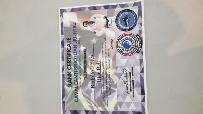 Blue belt · April 12, 2021 · Promoted by Tyrus Cox
