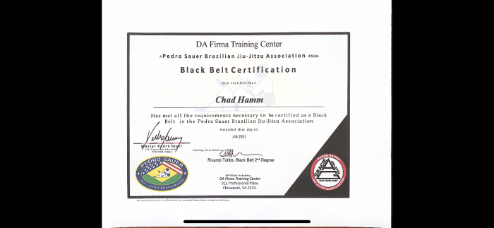 Black belt · March 6, 2021 · Promoted by Ricardo Tubbs