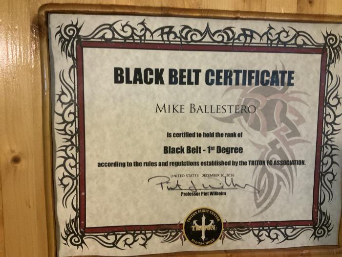 Black belt 1st degree · December 10, 2016 · Promoted by Piet Wilhelm