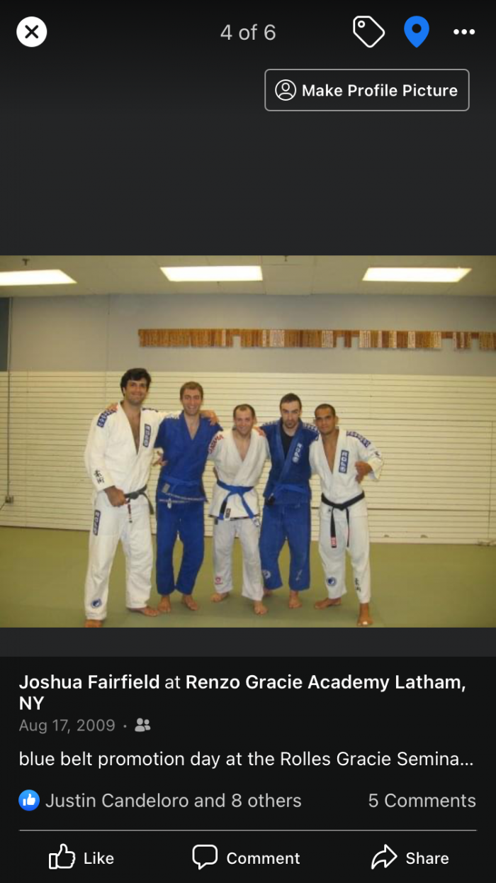 Blue belt · August 17, 2009 · Promoted by Rolles Gracie