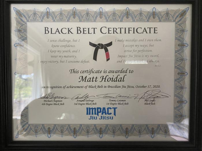 Black belt · October 18, 2020 · Promoted by Michael Chapman
