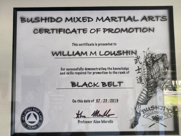 Black belt · August 15, 2019 · Promoted by Alan Merullo