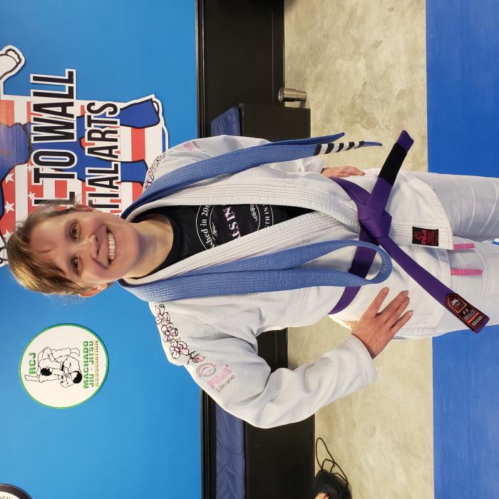 Purple belt · April 29, 2021 · Promoted by Sensei James Wall