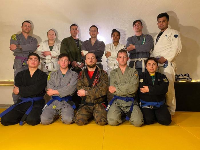 Group photo after a small promotion ceremony with the new crew overseas.