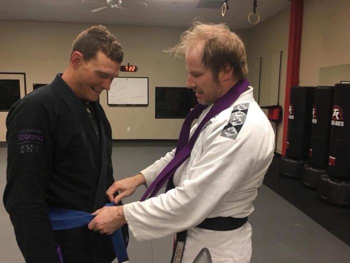 Purple belt · October 22, 2017 · Promoted by Jason Claunch