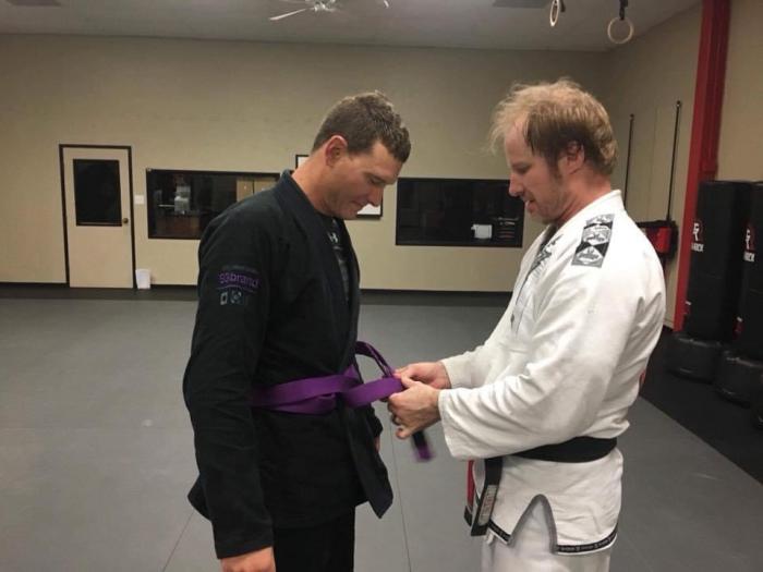 Purple belt · October 22, 2017 · Promoted by Jason Claunch