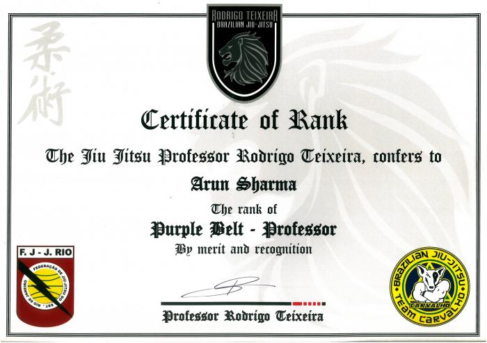 Purple belt · July 10, 2015 · Promoted by Rodrigo Teixeira
