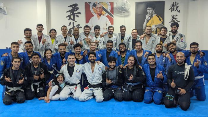 Team BJJ India Family with Professor Rodrigo Teixeira & Arun Sharma