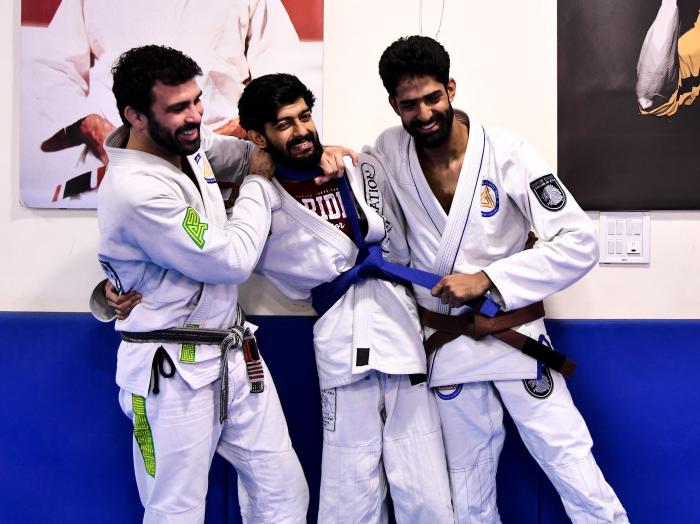 Blue belt · December 6, 2017 · Promoted by Professor Rodrigo Teixeira and Professor Arun Sharma.
