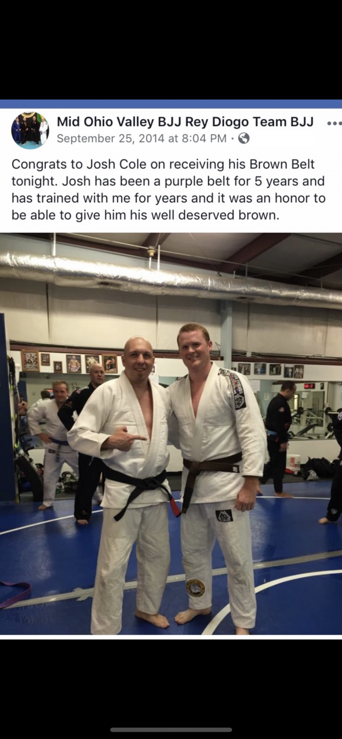 Brown belt · September 25, 2014 · Promoted by Jason Cable