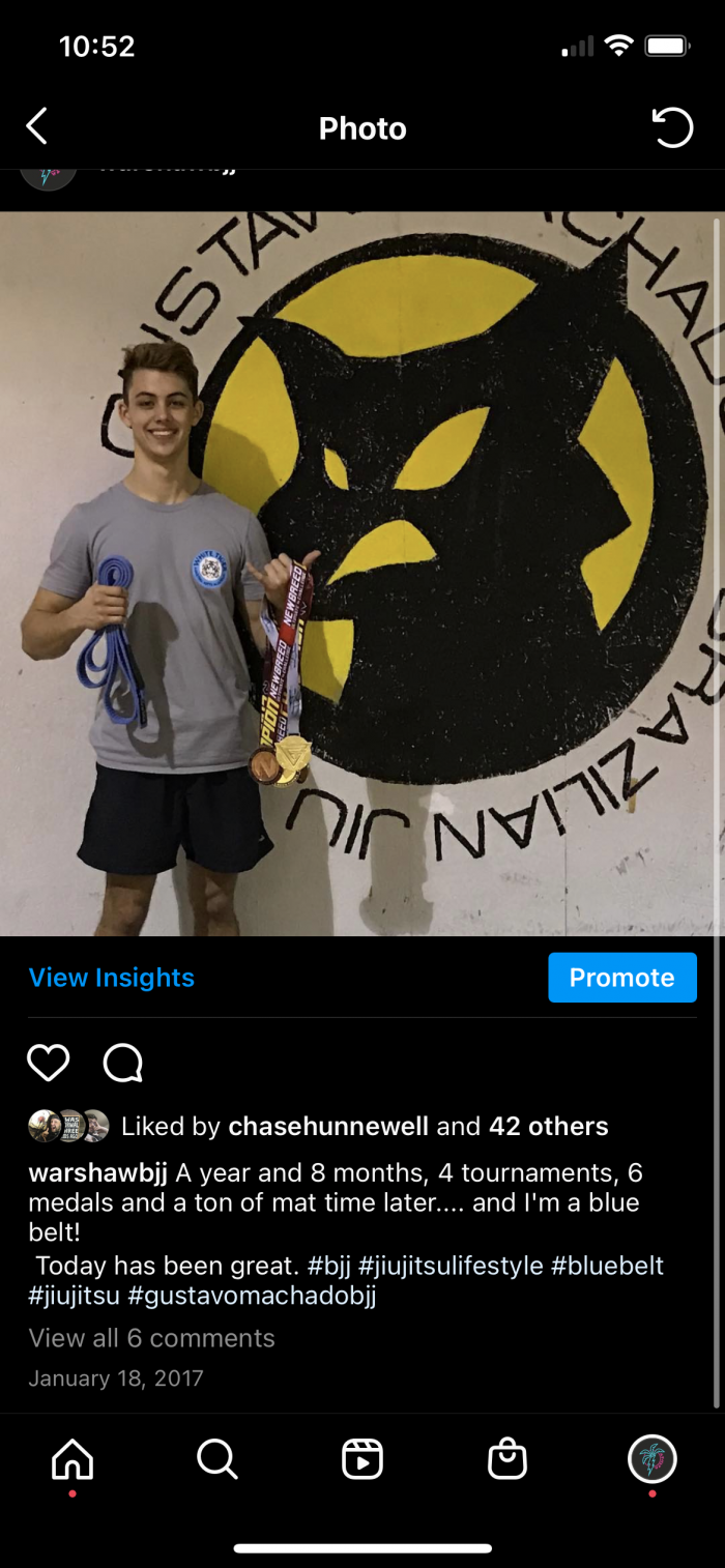 Blue belt · January 18, 2017 · Promoted by Gustavo Machado