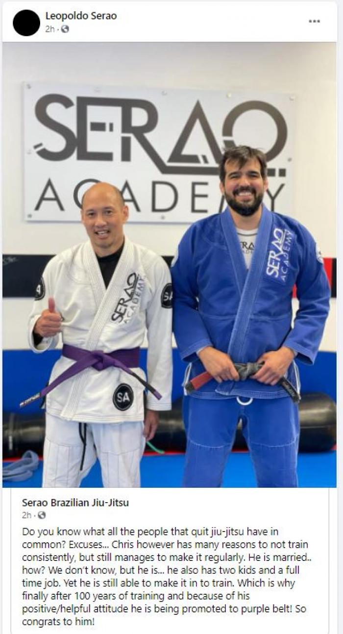 Purple belt · May 21, 2021 · Promoted by Leopoldo Serao